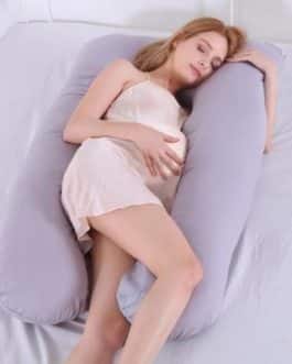 Coussin de Grossesse de maternité pour Dormir et d’Allaitement Multifonctionnel en Forme de U (GRIS)