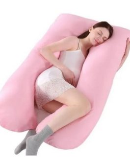 Coussin de Grossesse de maternité pour Dormir et d’Allaitement Multifonctionnel en Forme de U (ROSE)