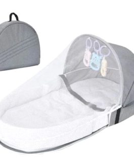 lit pliable  bébé gris