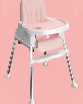 Chaise haute multi-fonction Infantile 3 En 1,  ROSE , réglable en hauteur 2 position, avec roues, 3 coloris