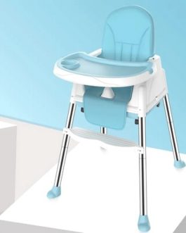 Chaise haute multi-fonction Infantile 3 En 1,  BLEU , réglable en hauteur 2 position, avec roues, 3 coloris (Copie) (Copie)