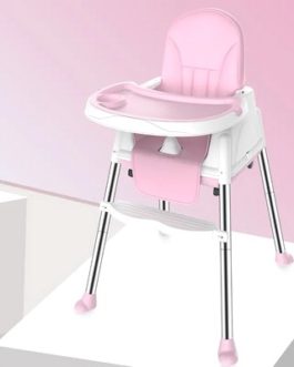 Chaise haute multi-fonction Infantile 3 En 1,  ROSE , réglable en hauteur 2 position, avec roues, 3 coloris