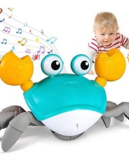 Jouet sensoriel crabe rampant son et lumière  pour bébé