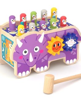 Jouets éducatifs Jeu de hamster résistant à l’usure avec marteau  en bois  avec marteau