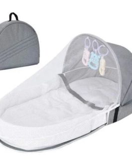 Lit pliable pour bébé avec moustiquaire à baldaquin _ 3_couleurs disponibles