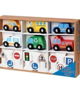 Montessori Jouets en Bois Voitures Bus Engine véhicules d’urgence