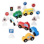 Montessori Jouets en Bois Voitures Bus Engine véhicules d’urgence