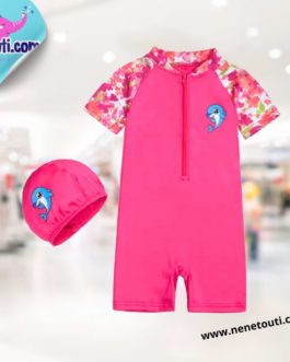 Maillot de bain Avec bonnet Super Héroïne Fille – 9 mois à 7ans