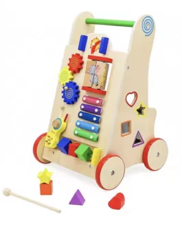 Trotteur Montessori en bois  pour bébé – Table activité bébé –