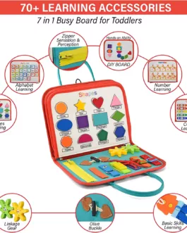 Busy Board Montessori Toys, Tableau sensoriel Activités éducatives pour l’apprentissage de la motricité fine,  vert