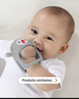 Jouet de dentition pingouin en silicone