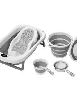 🛁 Set de Baignoire Bébé Pliable 3 en 1 – Évolutif, Compact et Pratique