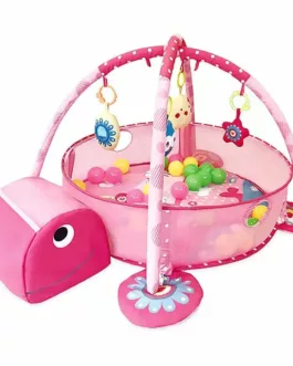 Tapis d’éveil douillet rose + balles