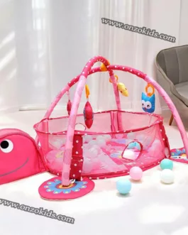 Tapis d’éveil douillet rose + balles
