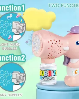 Machine à Bulles Éléphant – Jouet Automatique avec Lumières et Musique