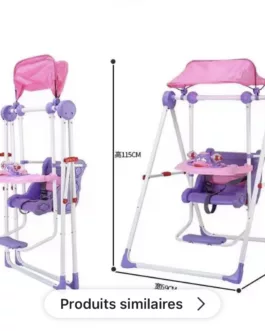 Balancelle Bébé balançoire avec Canopy – Siège Confortable et Sécurisé
