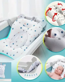 Coussin de bain suspendu pour bébé, antidérapant, doux, léger, réglable, à séchage rapide, pour nouveau-né