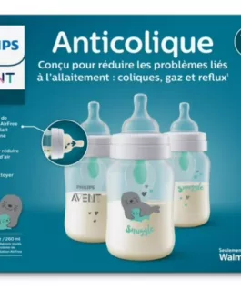 Lot DE 3 Biberon anticoliques Philips Avent avec système de ventilation AirFree  260 ml SCY703/76