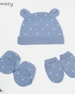 Lot de Bonnets et Moufles  et chaussons pour Bébé – Motifs Variés et Doux