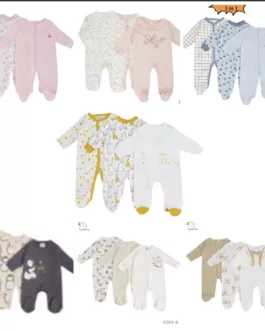 👶 Lot de 3 Grenouillères Bébé – Douces, Pratiques et Adorables 0 a  9 mois