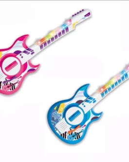 Guitare Électronique pour Enfants – Lumières et Sons – Modèles Rose ou Bleu*