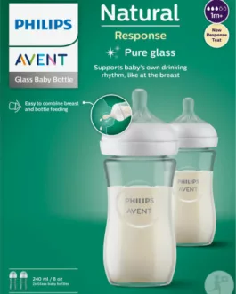 Lot de 2 Biberons Natural en Verre 240 ML AVENT