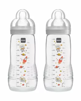 MAM  4mois , Coffret  2  biberon, unisexe, 2 pieces de 330ML