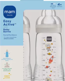 MAM  4mois , Coffret  2  biberon, unisexe, 2 pieces de 330ML