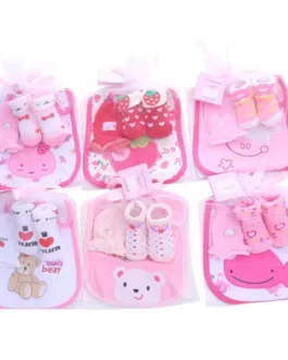 Set pour bébé fille – Bavoirs + Chaussettes (x2 paires) (Copie)