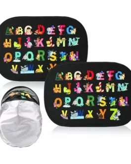 Pare-soleil Voiture Enfants – Apprentissage Alphabet (Lot de 2)*