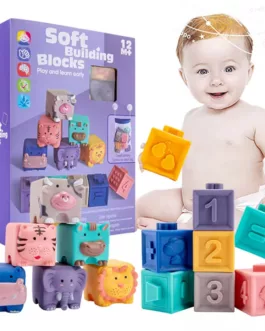 ❤️💚🩷Blocs de Construction Souples pour Bébé – Éducatifs et Sensoriel