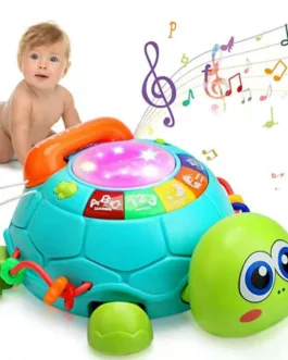 🐢 Jouet Tortue Musicale Interactive pour Bébé – Jouet Éducatif avec Lumières et Sons
