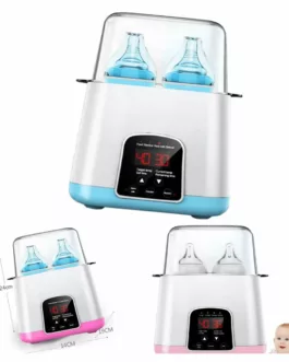 Chauffe-Biberon Double Multifonction – Stérilisateur Vapeur, Réchauffe Rapide & Maintien au Chaud – Écran LCD – Pour Bébés